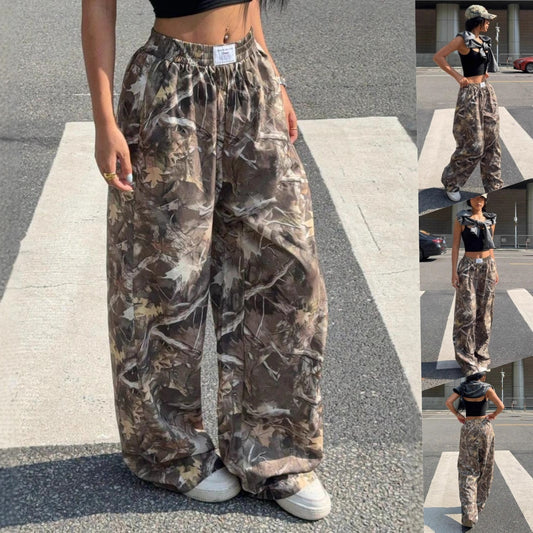 Slimming Casual Women's Multi-Pocket Camouflage Cargo Pants – Y2K Hip-Hop Retro Streetwear