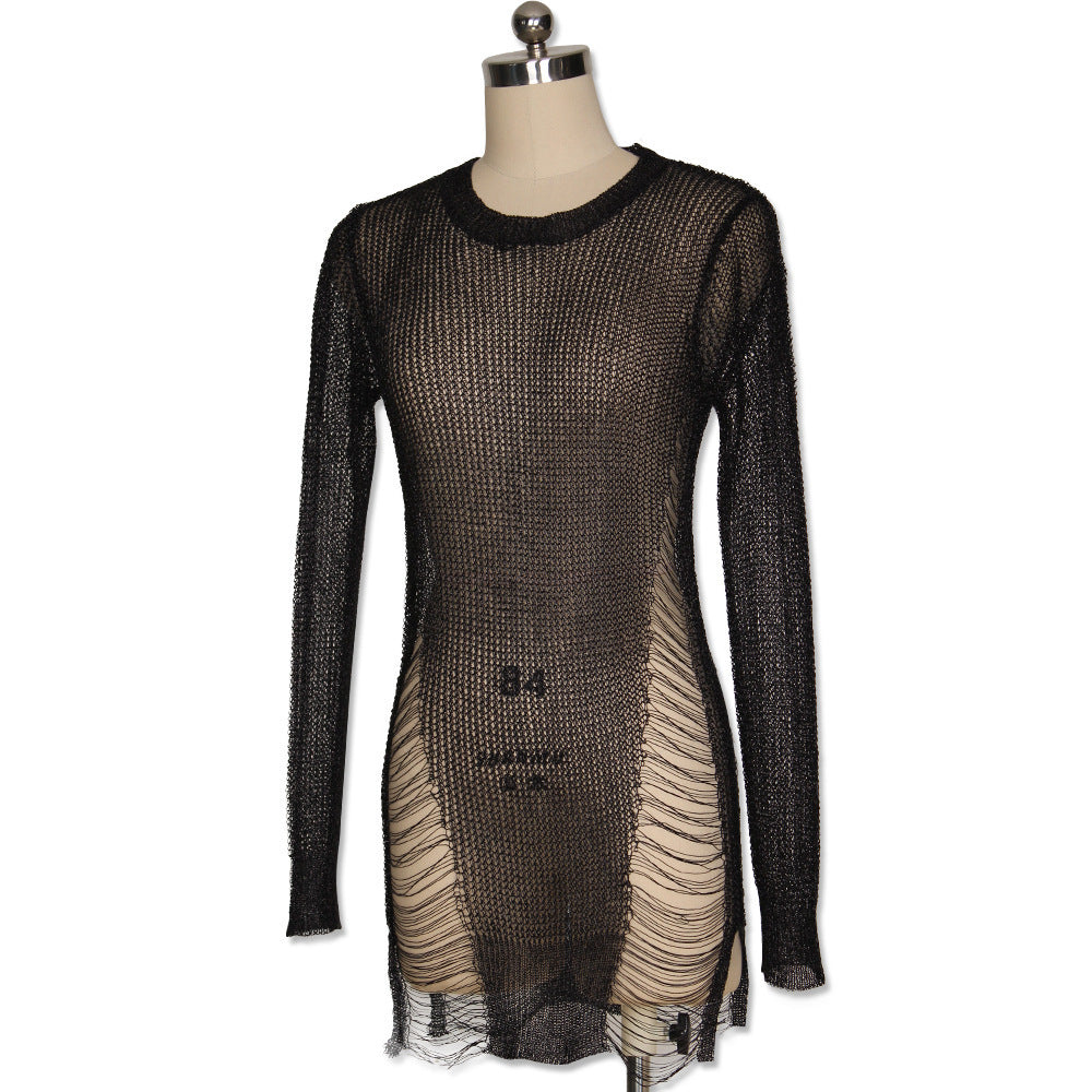 Sexy Gold Hollow Wool Skirt for Women – High Waist Elegant Bodycon Mini Skirt | Glam Night Out Party Outfit