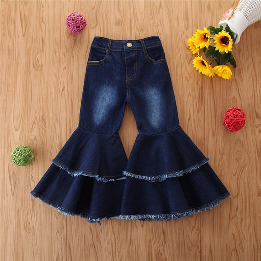 Girls  Fashion Bell Bottom Pants