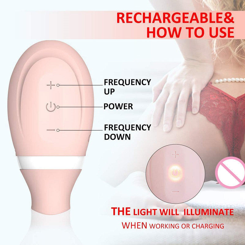 Tongue Licking & Sucking Vibrating Egg — Erotic Female Pleasure Toy | Intense Clitoral Stimulation | Quiet, Waterproof, Rechargeable