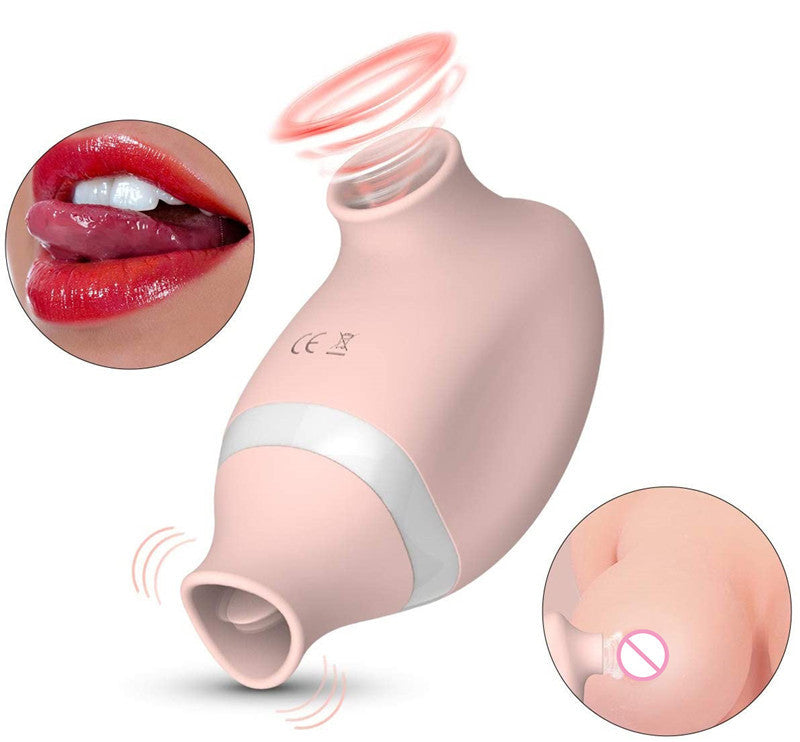 Tongue Licking & Sucking Vibrating Egg — Erotic Female Pleasure Toy | Intense Clitoral Stimulation | Quiet, Waterproof, Rechargeable