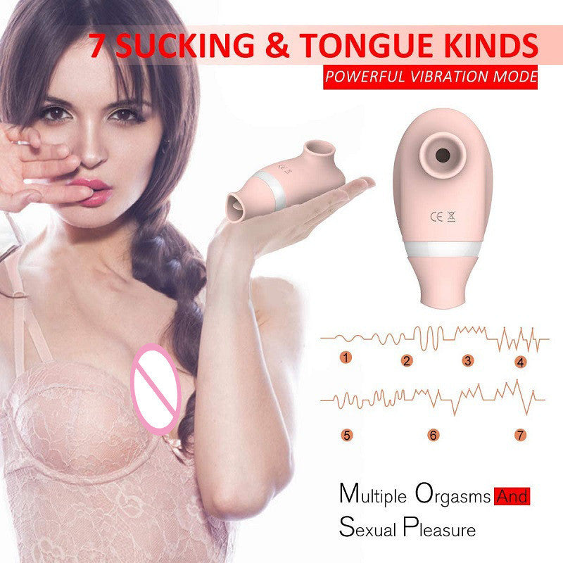 Tongue Licking & Sucking Vibrating Egg — Erotic Female Pleasure Toy | Intense Clitoral Stimulation | Quiet, Waterproof, Rechargeable