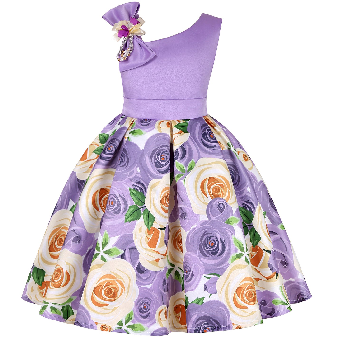 Girls' Princess Dress – Digital Print Fairytale Dress for Toddlers & Kids | Birthday, Party & Everyday Wear