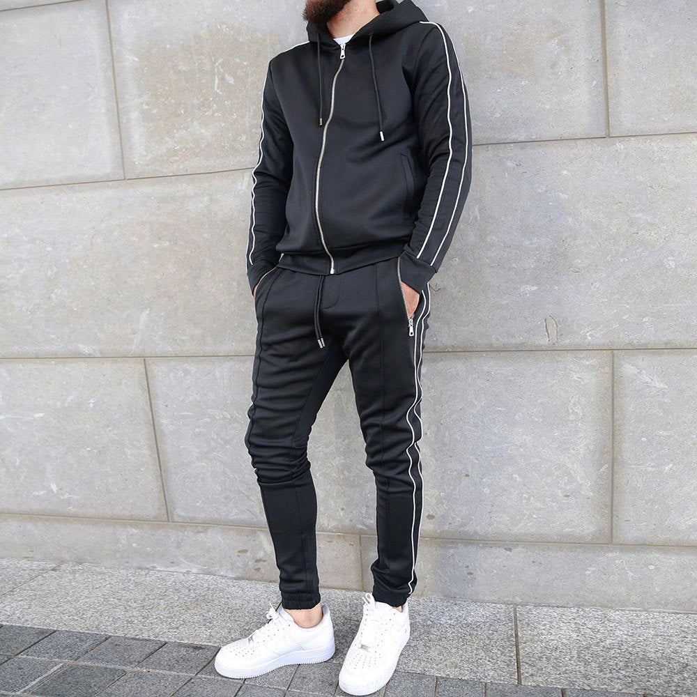 Men’s Sports Suit Set | Casual Athletic Tracksuit for Men | Comfortable Leisure Sportswear | Two-Piece Workout & Streetwear Outfit