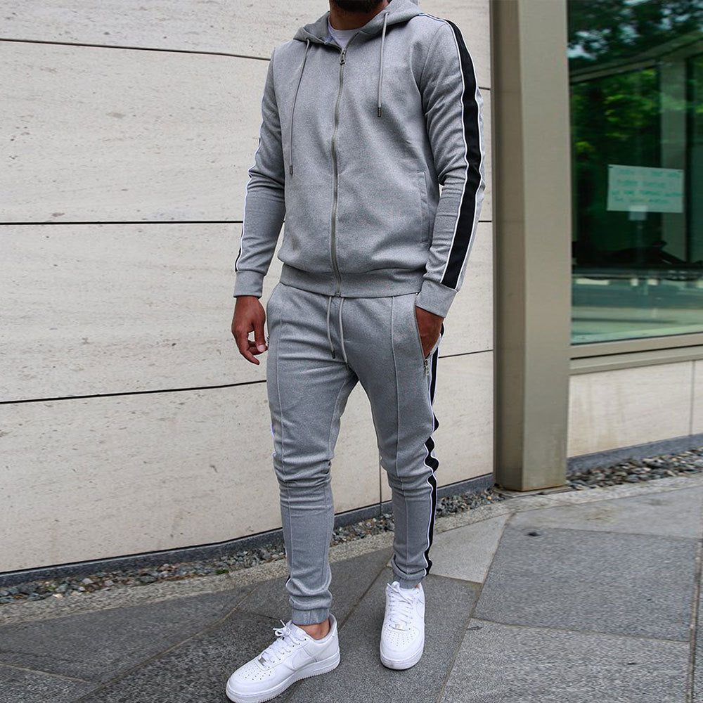 Men’s Sports Suit Set | Casual Athletic Tracksuit for Men | Comfortable Leisure Sportswear | Two-Piece Workout & Streetwear Outfit