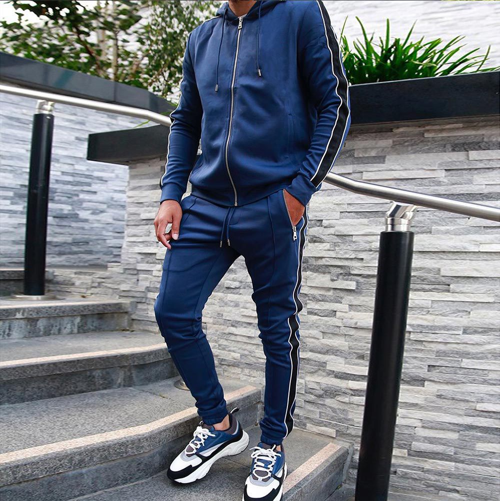 Men’s Sports Suit Set | Casual Athletic Tracksuit for Men | Comfortable Leisure Sportswear | Two-Piece Workout & Streetwear Outfit