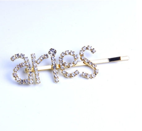 Constellation Word Clip English Character Hairpin Hair Accessories Personalized