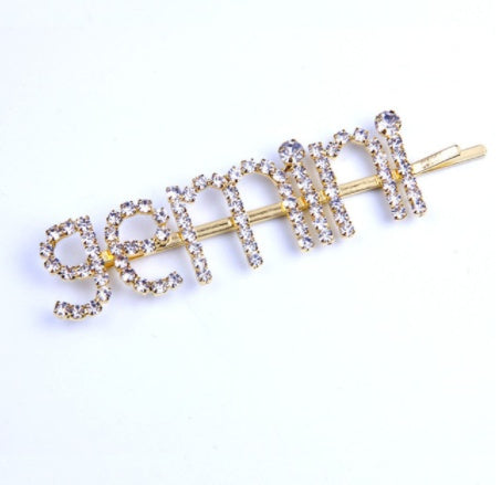 Constellation Word Clip English Character Hairpin Hair Accessories Personalized