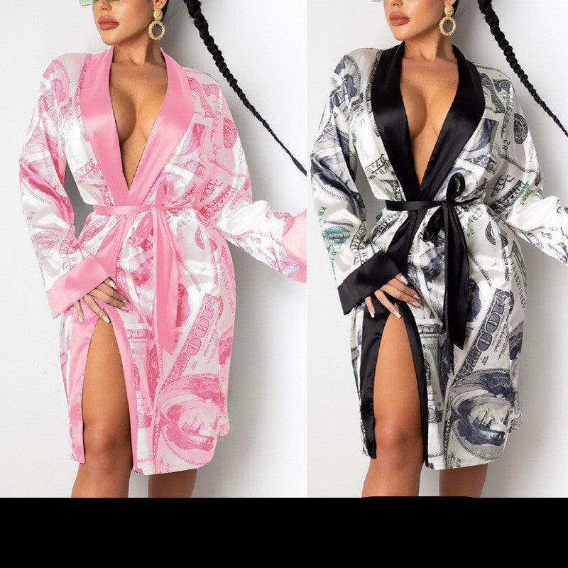 Money Talks Pajama Set – Fall Lounge Wear for Women | Sexy & Stylish Sleepwear