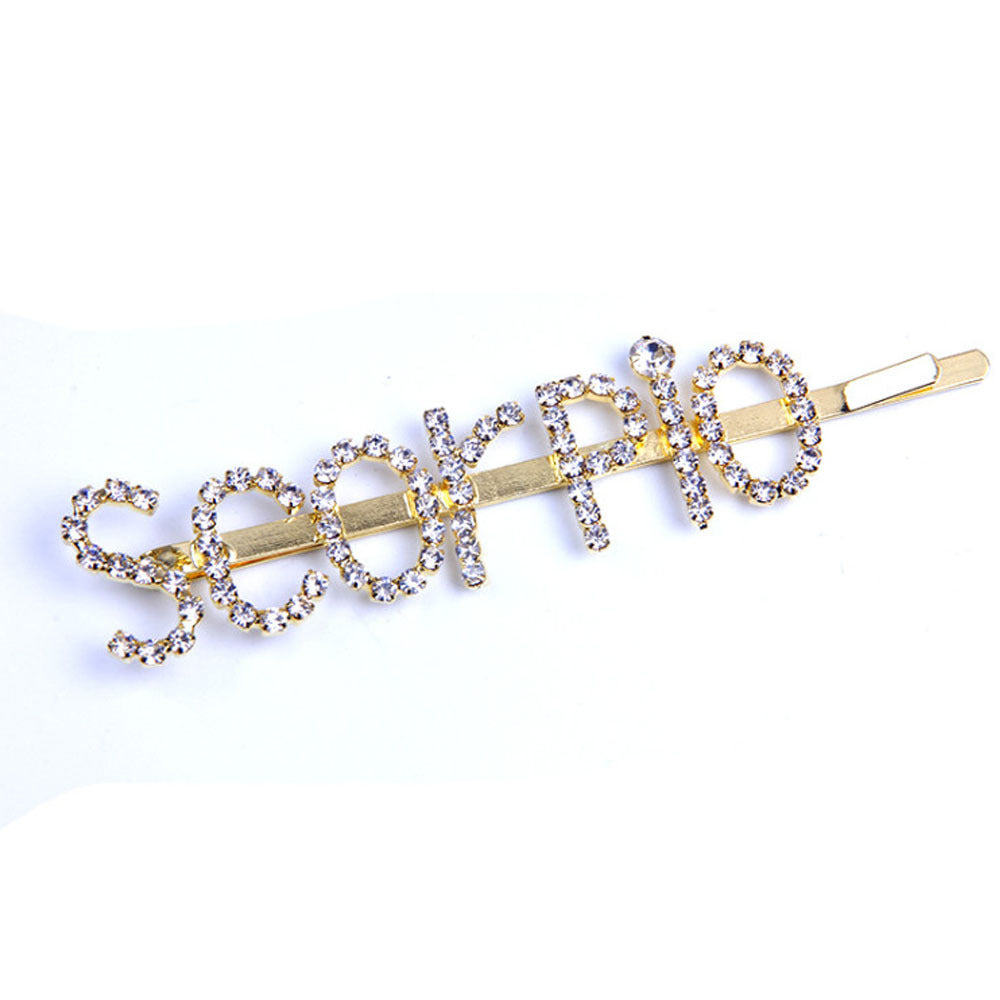 Constellation Word Clip English Character Hairpin Hair Accessories Personalized