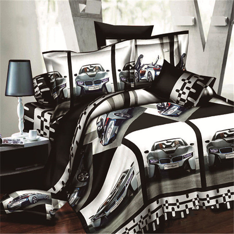 Brushed 3D four-piece Bedding set