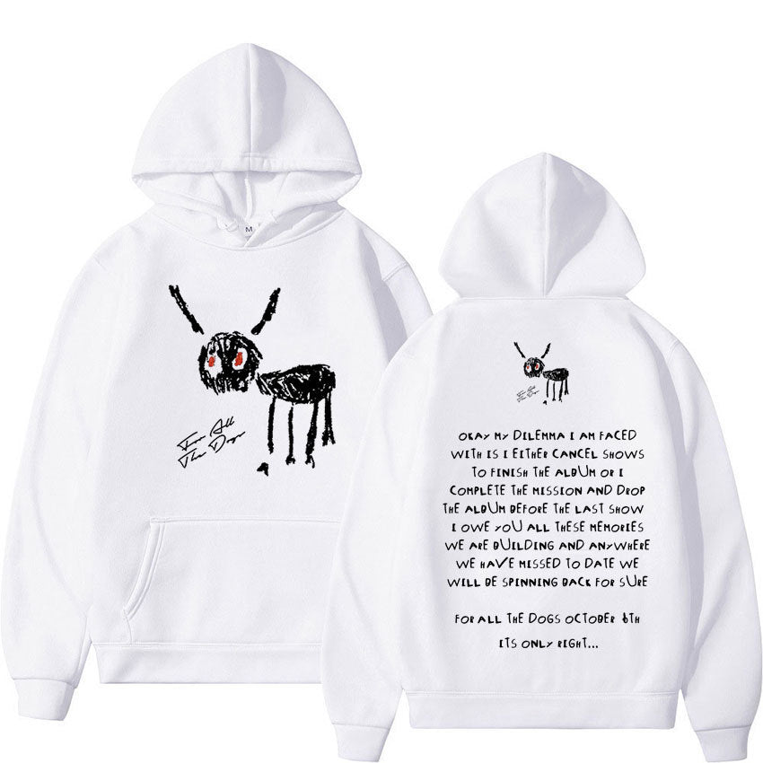 Rapper Drake For All The Dogs Letter Hoodie