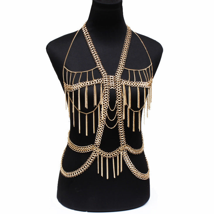 Luxury Body Pendant Chain Necklace for Women | Gold & Silver Body Jewelry | Sexy Waist & Chest Chain | Statement Festival & Night Out Accessory