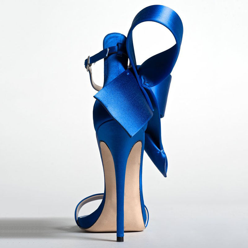 Summer Oversized Bow Ankle-strap High Heel Women's Sandals