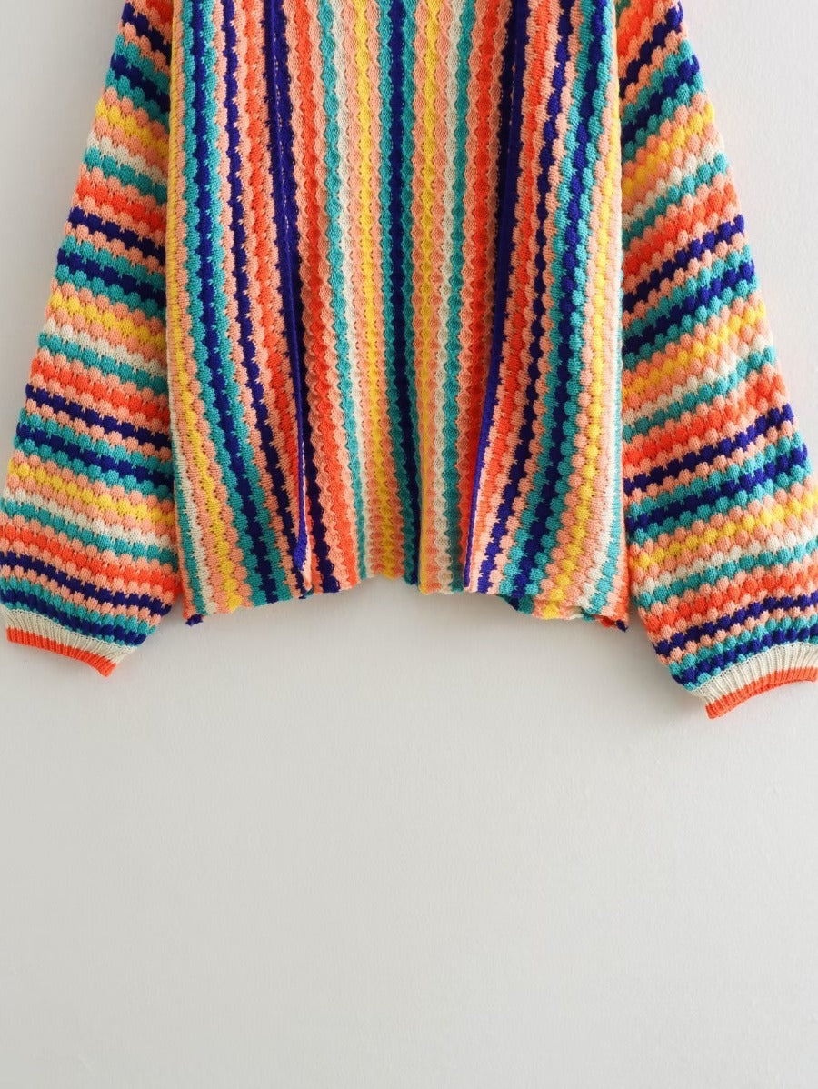 Autumn New Rainbow Cardigan