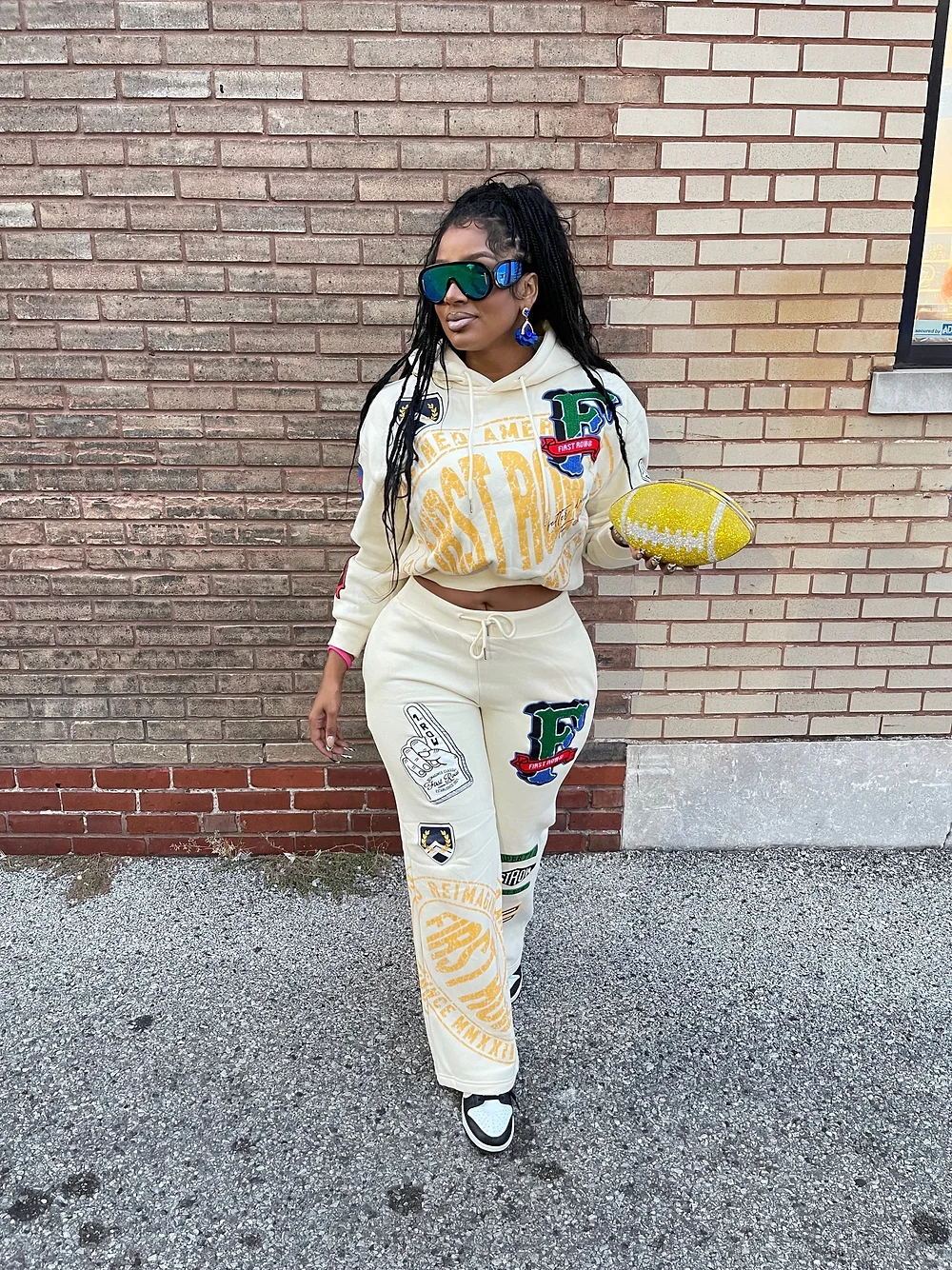 Casual Printed Long Sleeve Sweater Two-Piece Set for Women | Stylish Fall Outfit | Cozy Matching Set for Everyday Wear