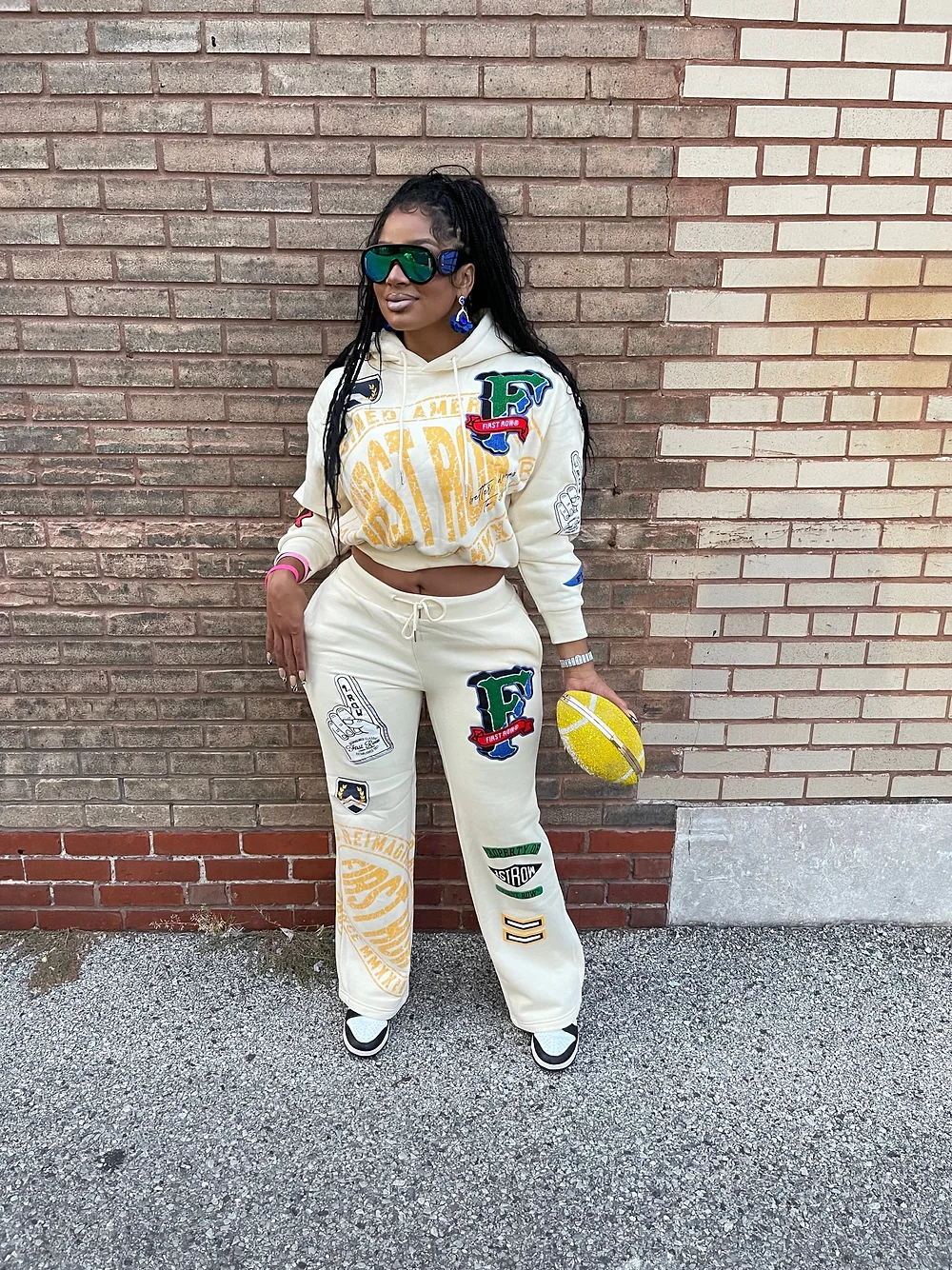 Casual Printed Long Sleeve Sweater Two-Piece Set for Women | Stylish Fall Outfit | Cozy Matching Set for Everyday Wear