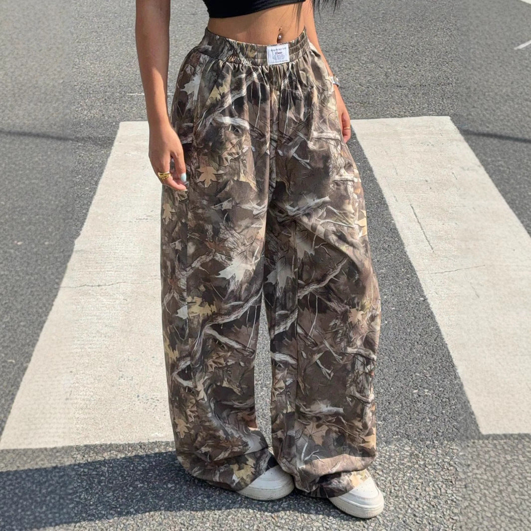 Slimming Casual Women's Multi-Pocket Camouflage Cargo Pants – Y2K Hip-Hop Retro Streetwear