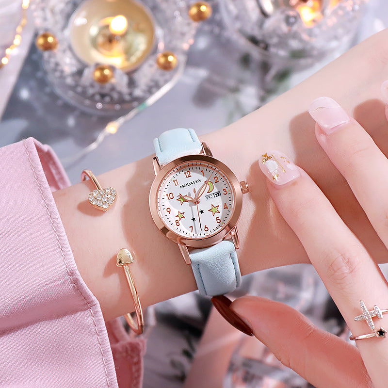 Luminous Double Calendar Women's Quartz Watch