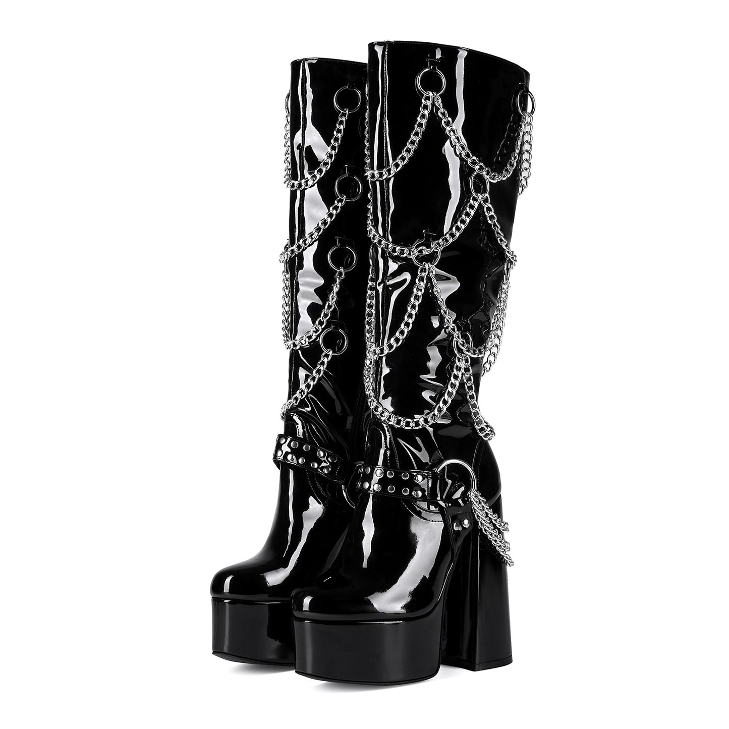 Luxury Sculpted Curve Extra-Thick High Heel Boots – Plus Size Women’s Statement Fashion Footwear