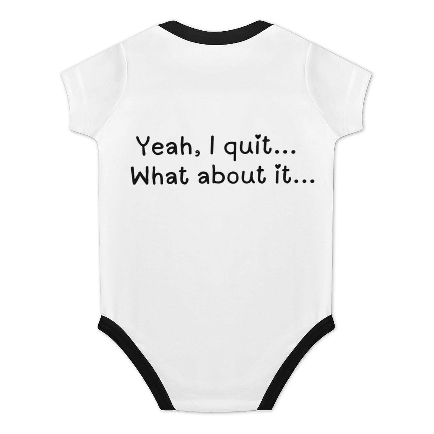 Funny Baby Onesie – “Naps Are For Quitters” Front & “Yeah, I Quit” Back | Team No Sleep Bodysuit | Baby Shower Gift | Newborn Humor Outfit