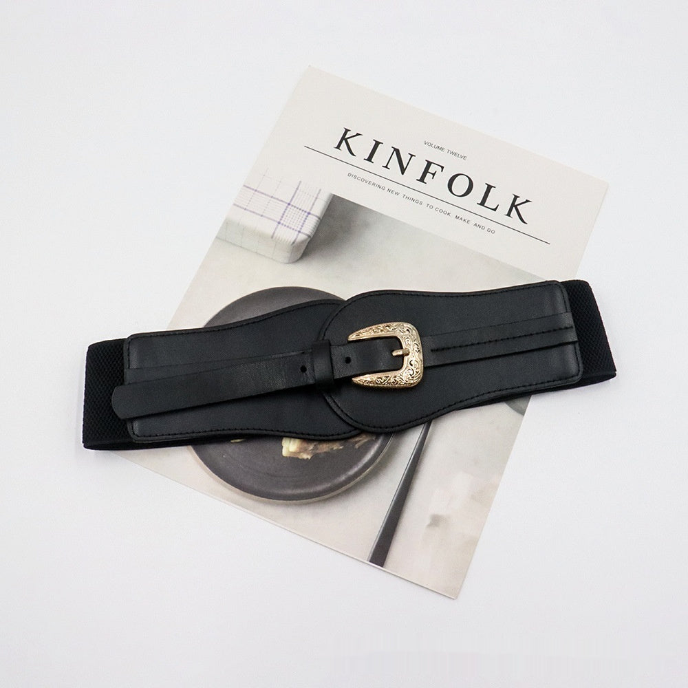 Women's Retro Loose Elastic Casual Belt
