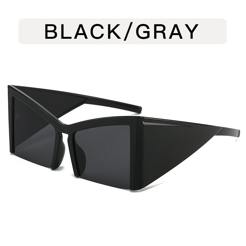 Y2G Special-Shaped Half-Frame Sunglasses – Futuristic Niche Streetwear Shades