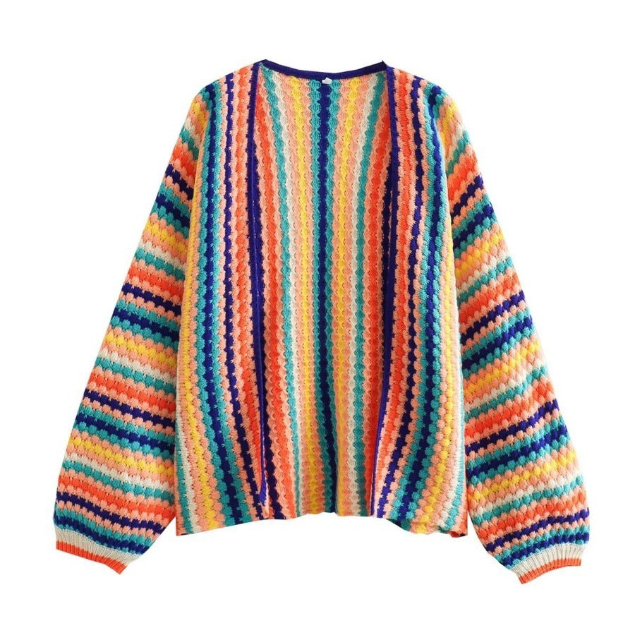 Autumn New Rainbow Cardigan