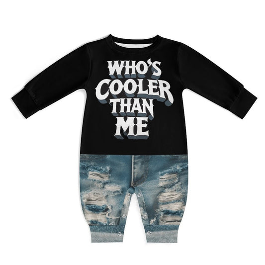 Cool Baby Romper - 'Who's Cooler Than Me?' Bodysuit | Funny Baby Outfit | Soft Cotton Infant Clothes | Unique Baby Shower Gift