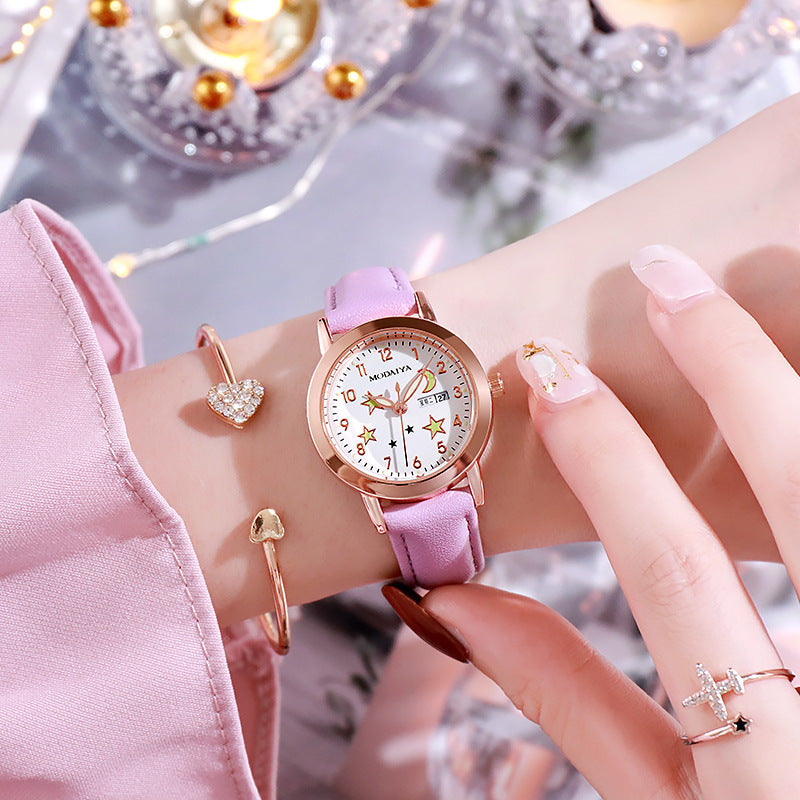 Luminous Double Calendar Women's Quartz Watch