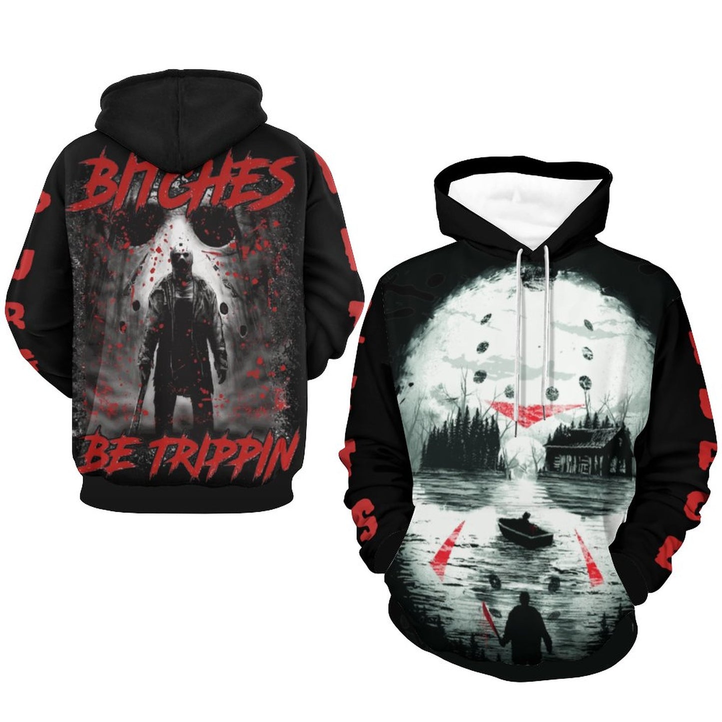 Jason Vorhees Hoodie/ Halloween Hoodie/ Gift for Horror Movie Lovers