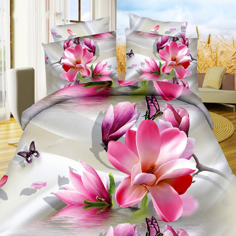 Brushed 3D four-piece Bedding set