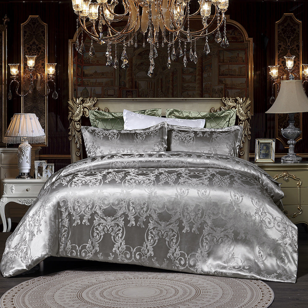 Luxury Jacquard Duvet Cover Set – Elegant Textured Bedding with Hidden Zipper, Soft & Durable Home Decor