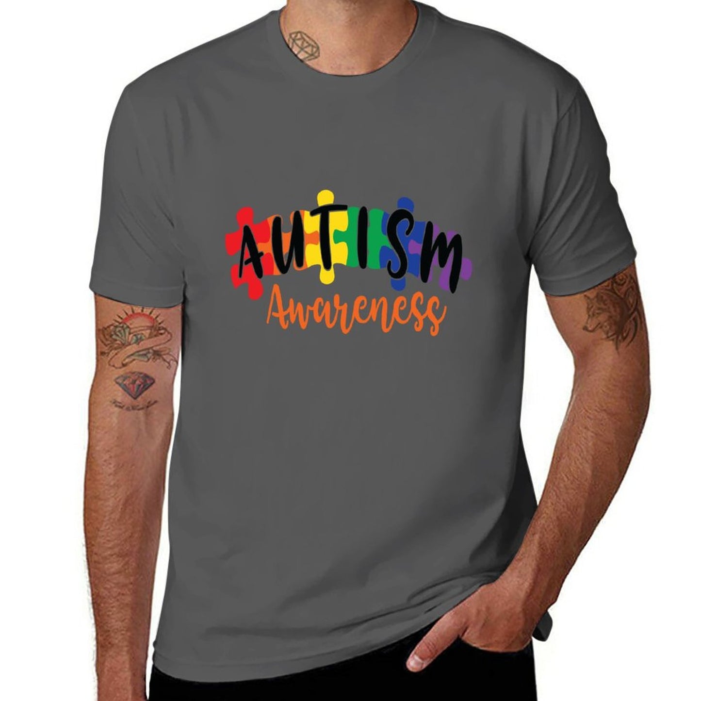 Autism Awareness Men's T-Shirt - Bold Support with Comfort