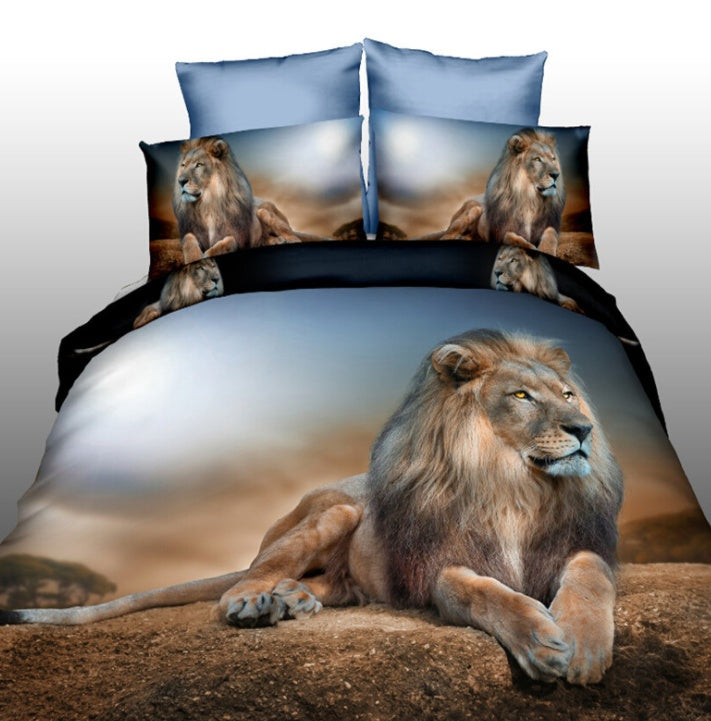 Brushed 3D four-piece Bedding set