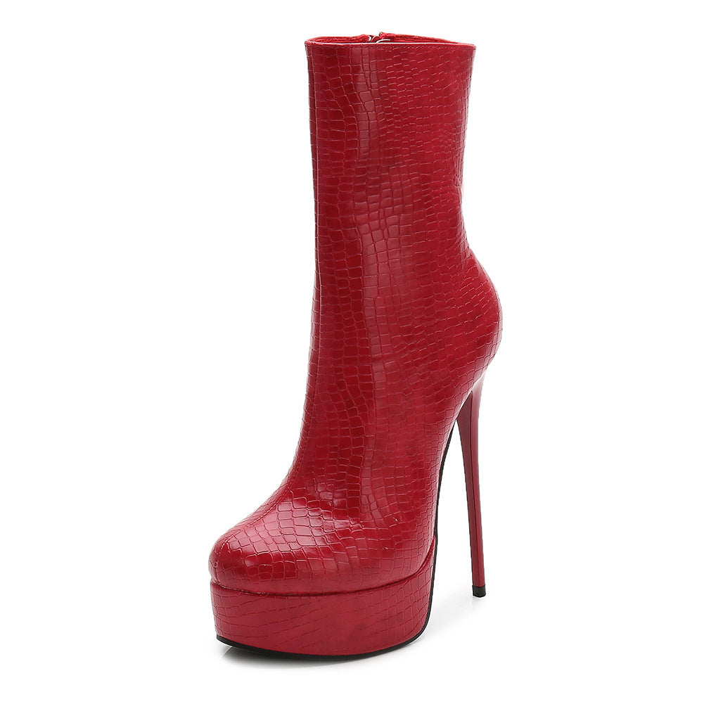 Chic & Confident: Women's Plus Size High Heel Boots