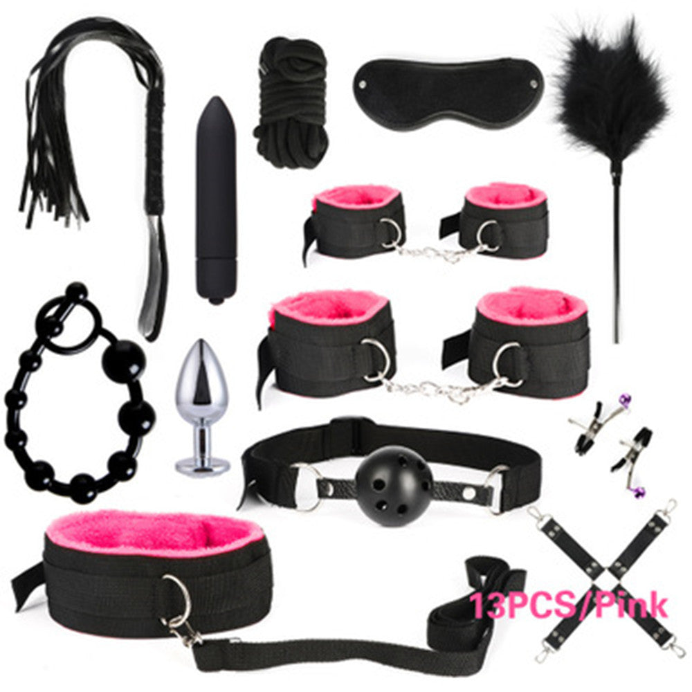 Luxury Match Set Bondage Accessories Kit – Adjustable Faux Leather Restraint Set | Couples Intimacy Props | Sensory Play Kit | Adult Bedroom Accessories