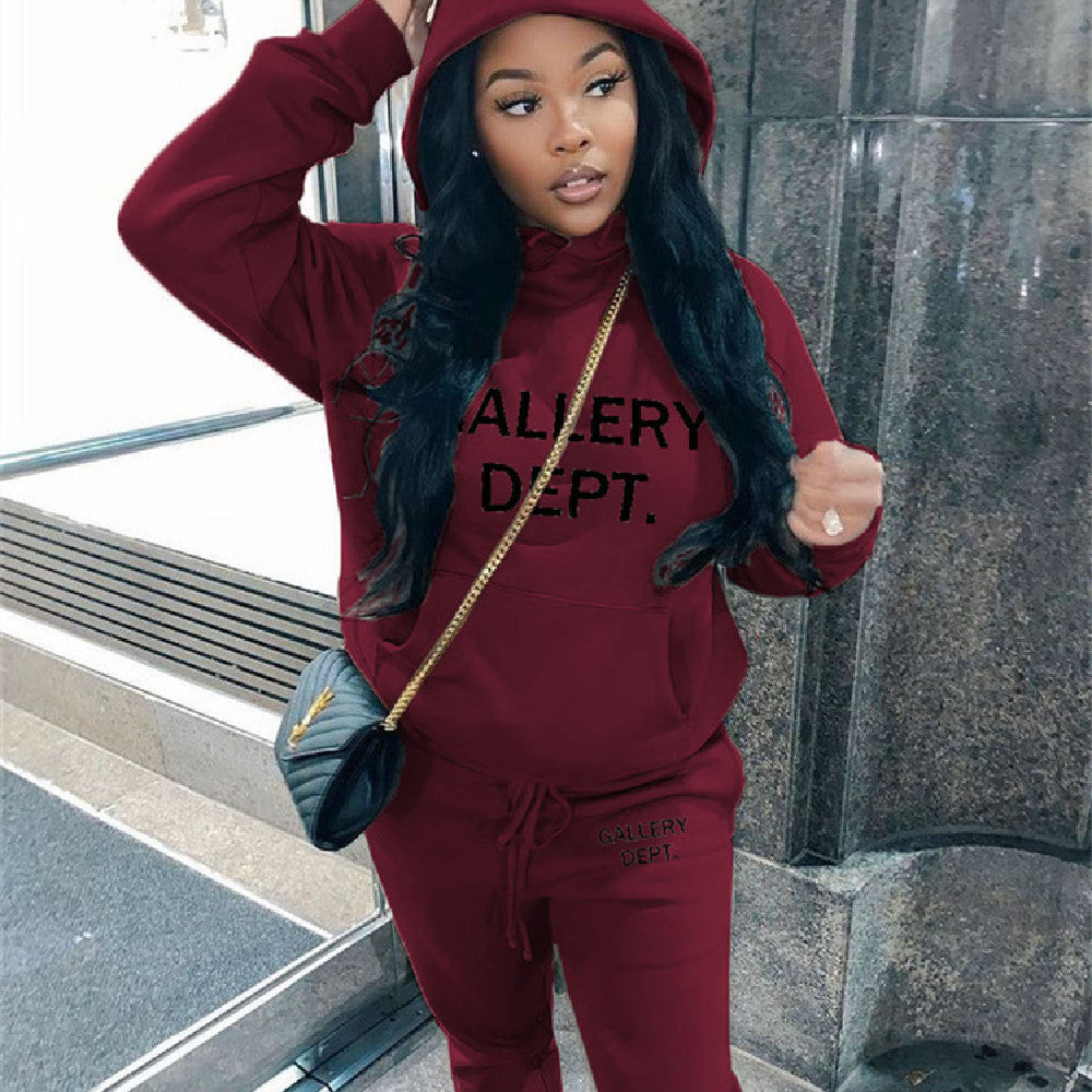 Women's Personalized Casual Printed Two-piece Suit