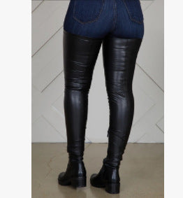 New Women's Thigh High Elastic Low-Heel Boots – Chic Stretchy Over-the-Knee Shoes