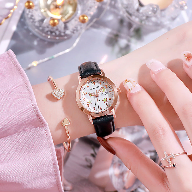 Luminous Double Calendar Women's Quartz Watch