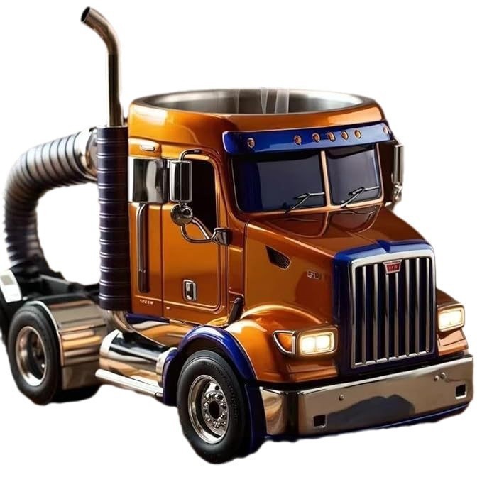 Durable Semi-Truck Coffee Mug – Handcrafted Semi-Trailer Shaped Cup for Truckers & Coffee Lovers