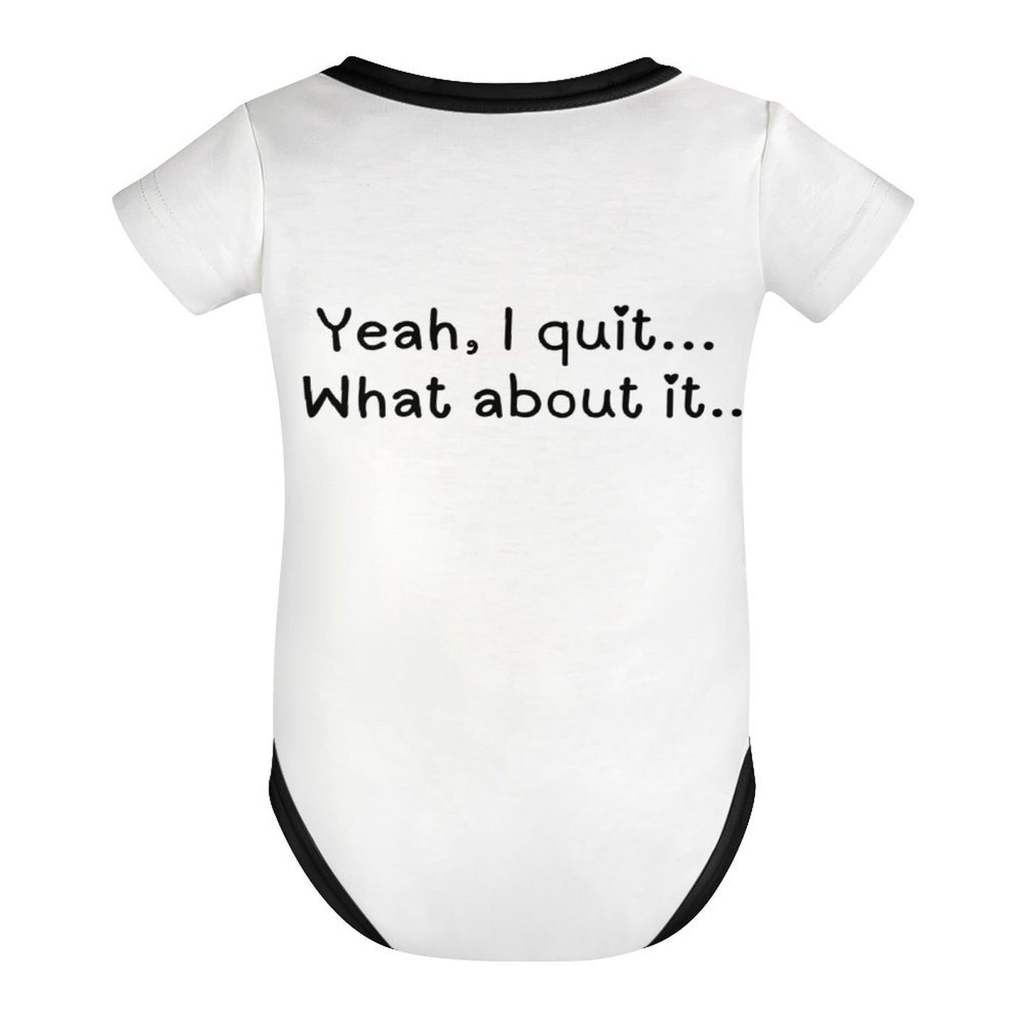 Funny Baby Onesie – “Naps Are For Quitters” Front & “Yeah, I Quit” Back | Team No Sleep Bodysuit | Baby Shower Gift | Newborn Humor Outfit