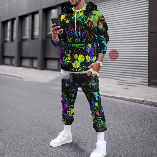 Men's Splash Camouflage Printing Suit