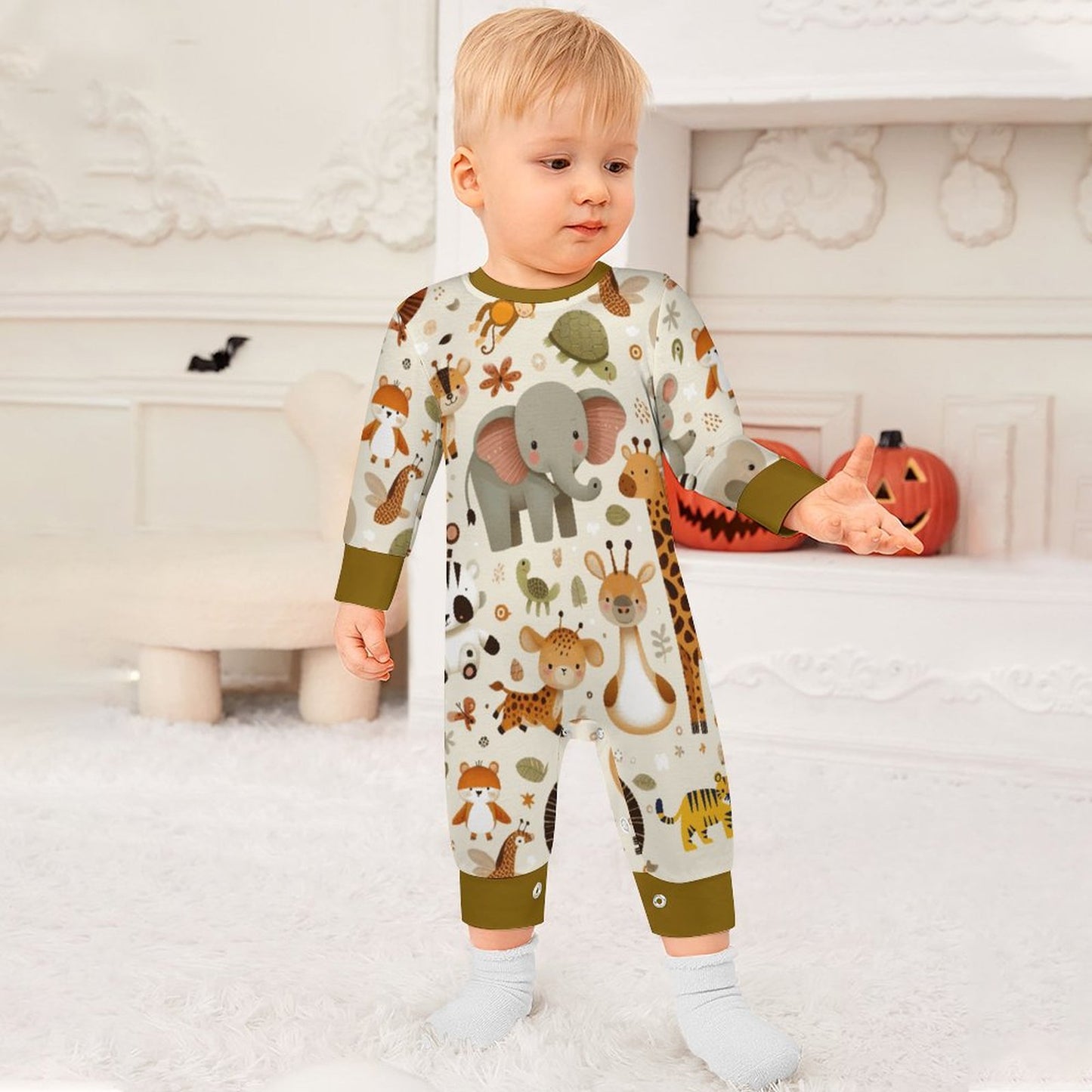 Adorable Baby Romper with Cute Animals - Soft Cotton Onesie for Infants & Toddlers - Perfect Baby Shower Gift