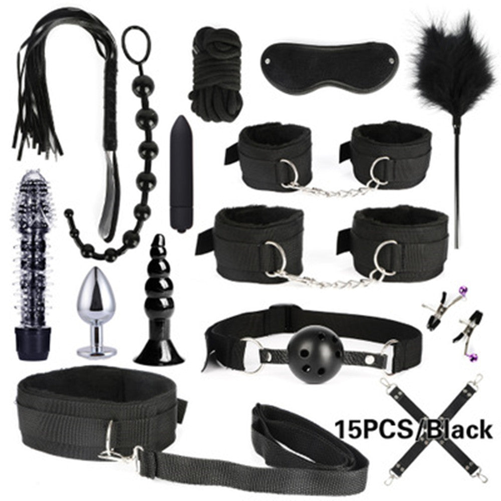 Luxury Match Set Bondage Accessories Kit – Adjustable Faux Leather Restraint Set | Couples Intimacy Props | Sensory Play Kit | Adult Bedroom Accessories