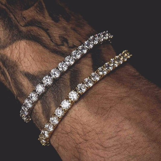 Iced Out Single Row Rhinestones Chain Bling Tennis Bracelets