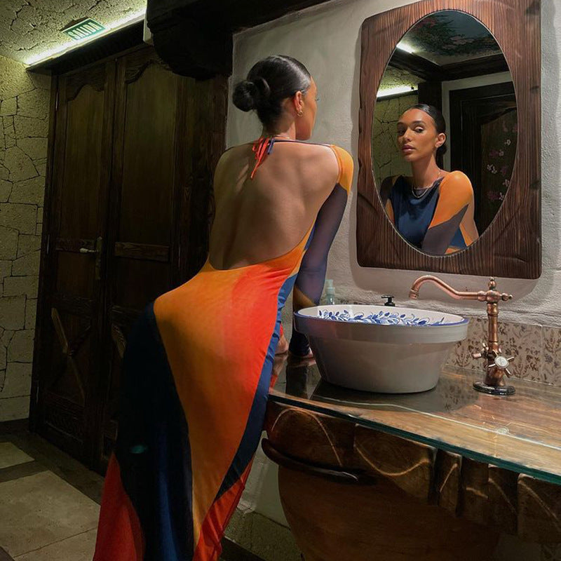 Women’s Long Sleeve Sexy Backless Dress – Elegant Bodycon Fit | Night Out, Party, Clubwear Fashion