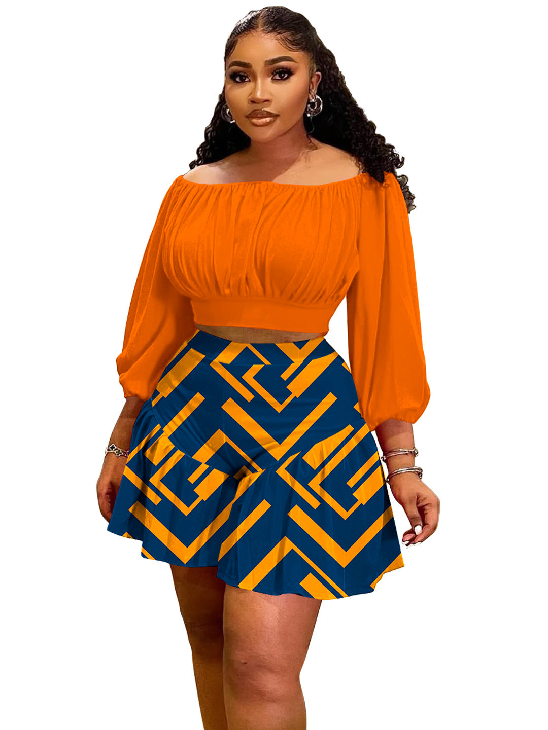 Women’s Halter Neck Puffy Two-Piece Set – Casual Chic Matching Outfit, High Waist Shorts Set, Summer Streetwear Lounge Set for Women