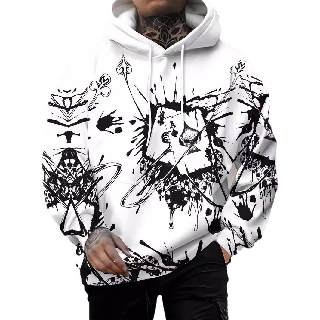 Gambler Ink Playing Cards 3D Hoodie – Street wear Pullover | Men & Women Graphic Hoodie