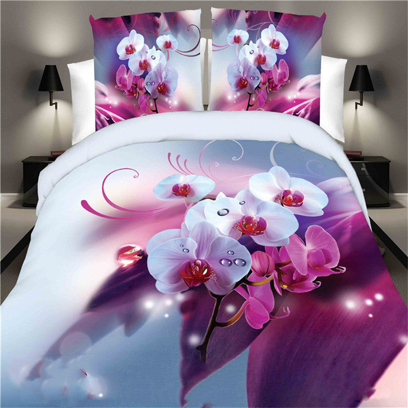 Brushed 3D four-piece Bedding set